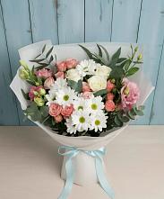 Букет цветов из:  Розы, Лизиантусы и Хризантемы в Шумячи