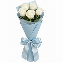Букет 5 Белых роз Проуд #REPLACE_PRED# Шумячи