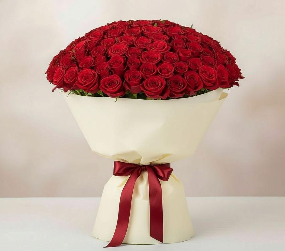 Букет 101 Красная роза Милано в Шумячи