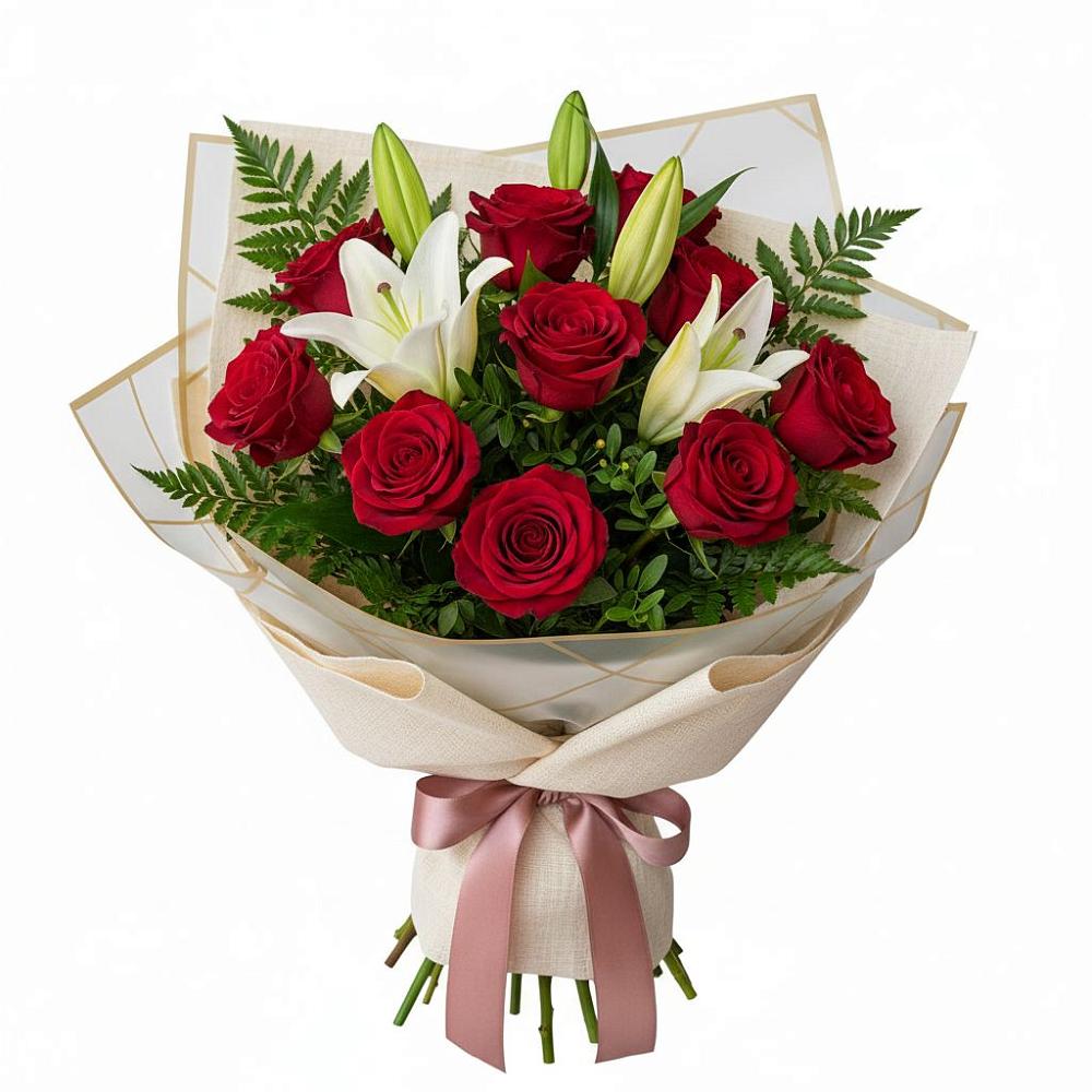 Букет цветов из: Лилии и Розы в Шумячи