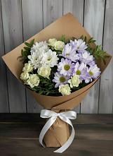Букет цветов из:  Хризантемы и Розы в Шумячи