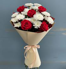 Букет цветов из:  Розы и Хризантемы #REPLACE_PRED# Шумячи