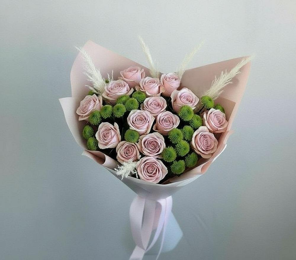 Букет цветов из: Розы и Хризантемы в Шумячи